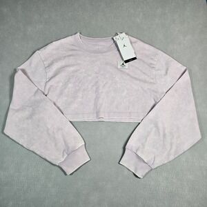 Jordan Womens Pink Cropped Boxy Long Sleeve Top Size Medium NWT